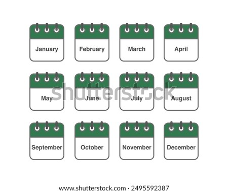 Vector set of icons. Daily, monthly, yearly calendar icon