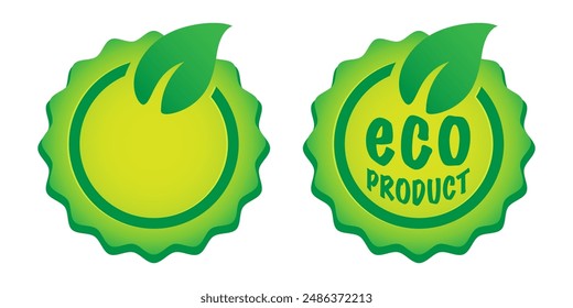 Vector set icons for eco products. Vector banners of ECO product.