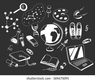 Vector set of icons. Hand drawn elements