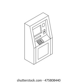 Vector set of icons in linear style on the subject of money, Finance, banking, ATMs