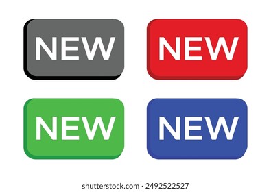 Vector set icons of new labels