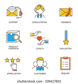 Vector set of icons related to career progress and business management. Infographics design elements - part 4