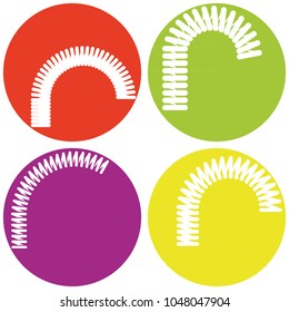 Vector set of icons with springs
