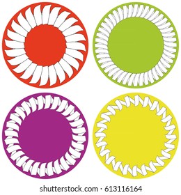 Vector set of icons with springs