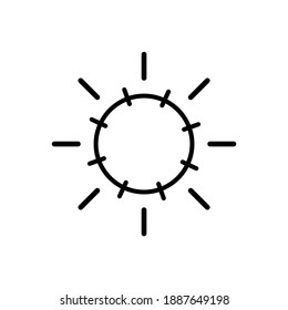 Vector set icons of sun. Vector emblems of sun.