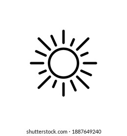 Vector set icons of sun. Vector emblems of sun.