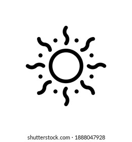 Vector set icons of sun. Vector emblems of sun.