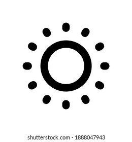 Vector set icons of sun. Vector emblems of sun.