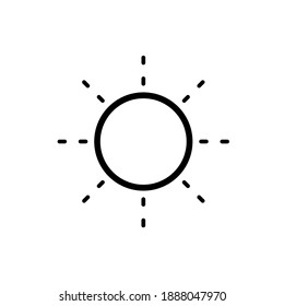 Vector set icons of sun. Vector emblems of sun.
