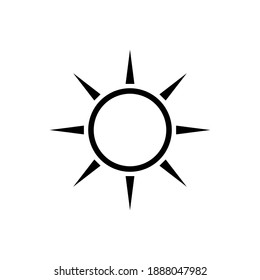 Vector set icons of sun. Vector emblems of sun.