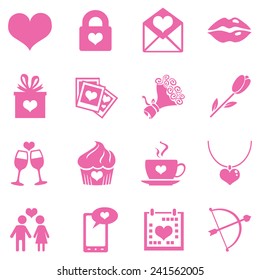 Vector Set of Icons for Valentine Day