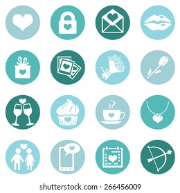 Vector Set of Icons for Valentine Day