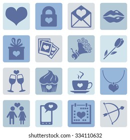 Vector Set of Icons for Valentine Day
