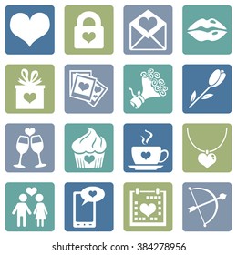 Vector Set of Icons for Valentine Day