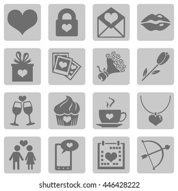 Vector Set of Icons for Valentine Day