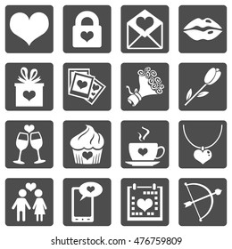 Vector Set of Icons for Valentine Day