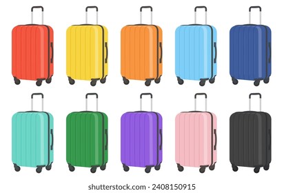 Vector set illustration of suitcase