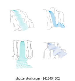 Water Drop Rock Stock Illustrations Images Vectors