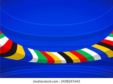 Vector set illustrations of abstract soccer backgrounds,european Football championship 2024.