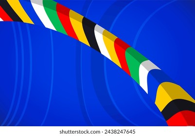 Vector set illustrations of abstract soccer backgrounds,european Football championship 2024.