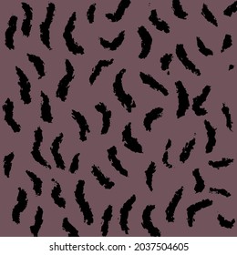 Vector set of illustrations of animal prints. Collection of tiger and leopard in different colors in flat style.