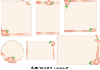 vector set with illustrations and decorative elements of flowers in different sizes and shapes, for barnes, cards, social media, invitations and other uses