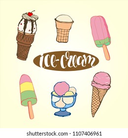 Vector set of illustrations. Isolated illustrations - great for stickers, cards, posters, invitations.