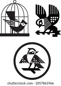 Vector set of images of exotic birds. Applications can be found in various fields, such as design, concept, logo and so on. The image is in good EPS quality.