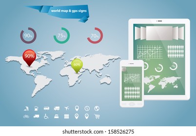 Vector set of infographic elements