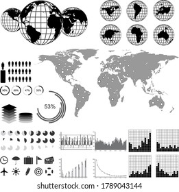Vector set of infographic elements.