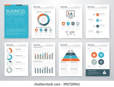 Vector set of infographics business. Template for business style, brochures, web site