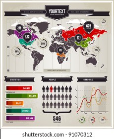 Vector set of infographics elements.