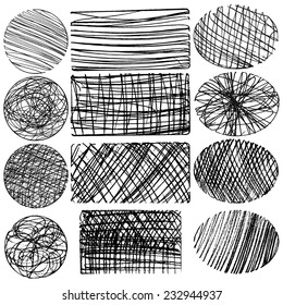 Vector Set Ink Lines Set Hand Stock Vector (Royalty Free) 232944937 ...