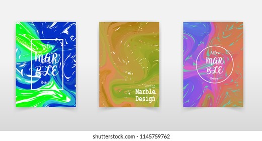 Vector set Ink texture, watercolor hand drawn artistic marbling invitation, ebru illustration. Template for sail, wedding (save date), Christmas, envelope, valentine, trendy card design for party.