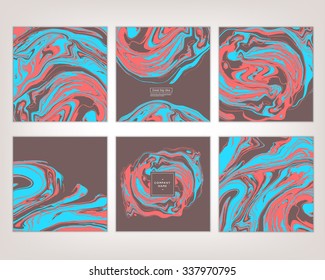 Vector set Ink texture watercolor hand drawn marbling illustration, abstract background, aqua print.
Template for sail, wedding invitations (save date), invitation, envelope, valentine, card design 