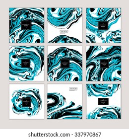 Vector set Ink texture watercolor hand drawn marbling illustration, abstract background, aqua print.
Template for sail, wedding invitations (save date), invitation, envelope, valentine, card design 