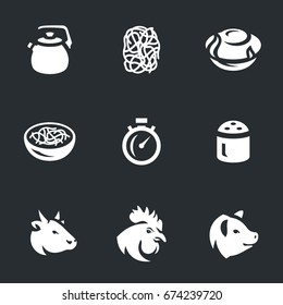 Vector Set of Instant Noodles Icons.