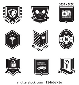 Vector set of insurance badges