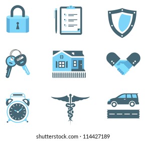 Vector Set Of Insurance Icons
