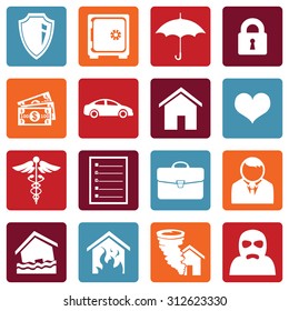 Vector Set of Insurance Icons