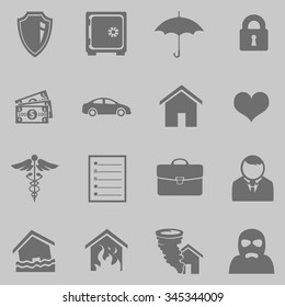 Vector Set of Insurance Icons