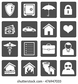Vector Set of Insurance Icons