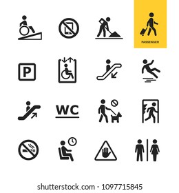 Vector set of international direction signs