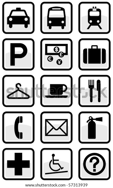 Vector Set International Direction Signs All Stock Vector (Royalty Free ...