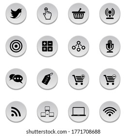 Vector set of internet business icons.