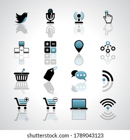 Vector set of internet business icons.