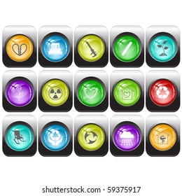 Vector set of internet buttons