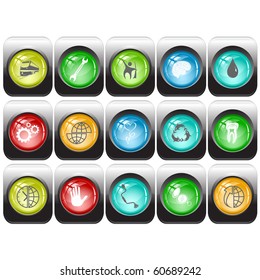 Vector set of internet buttons