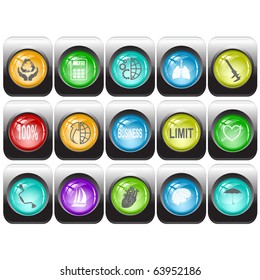 Vector set of internet buttons