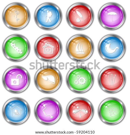 Vector set of internet buttons